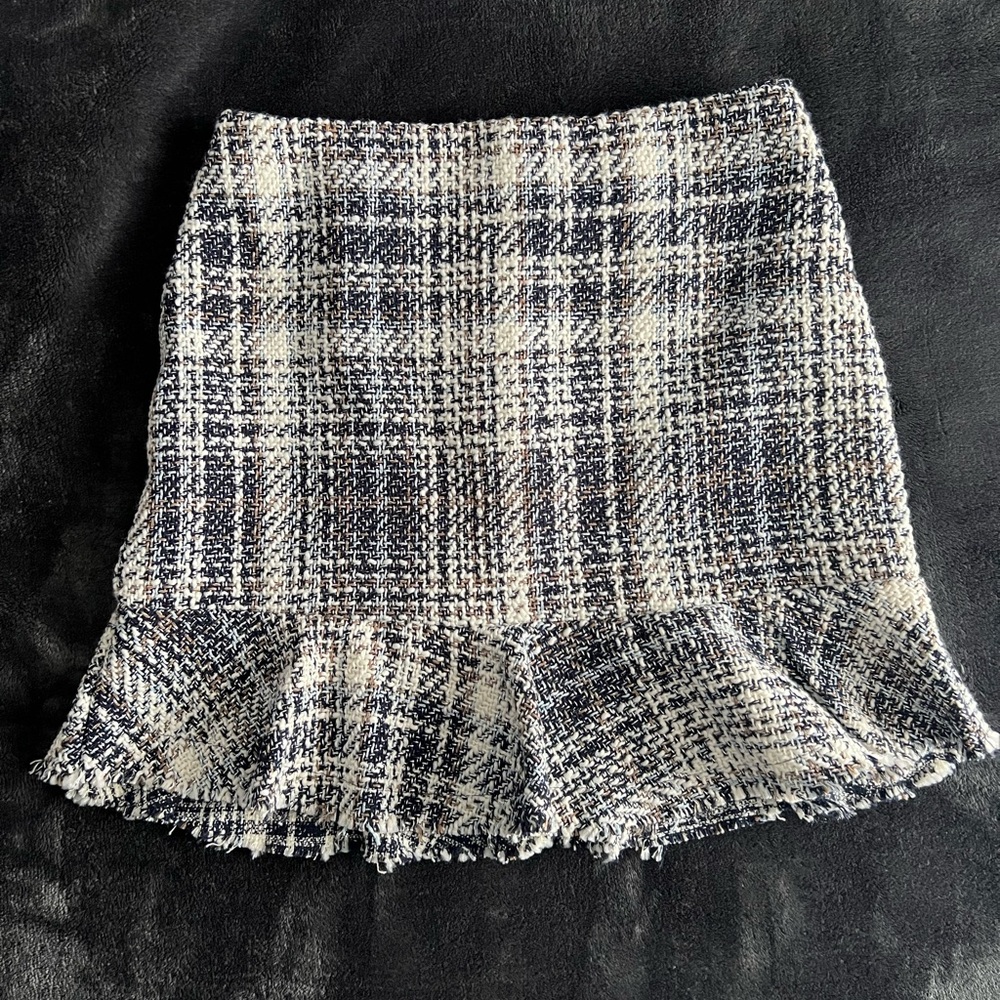 Francesca’s Tweed Mini Skirt